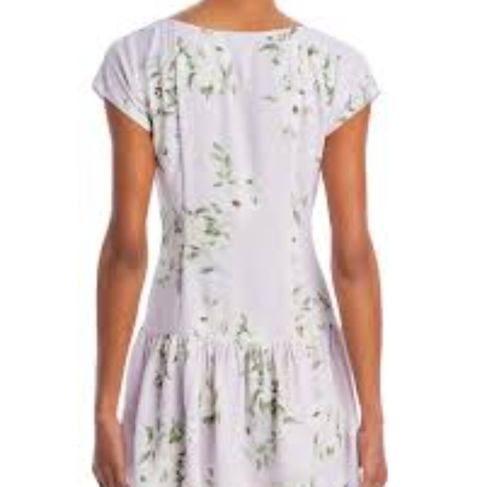 Aqua short sleeve tweed a line dress